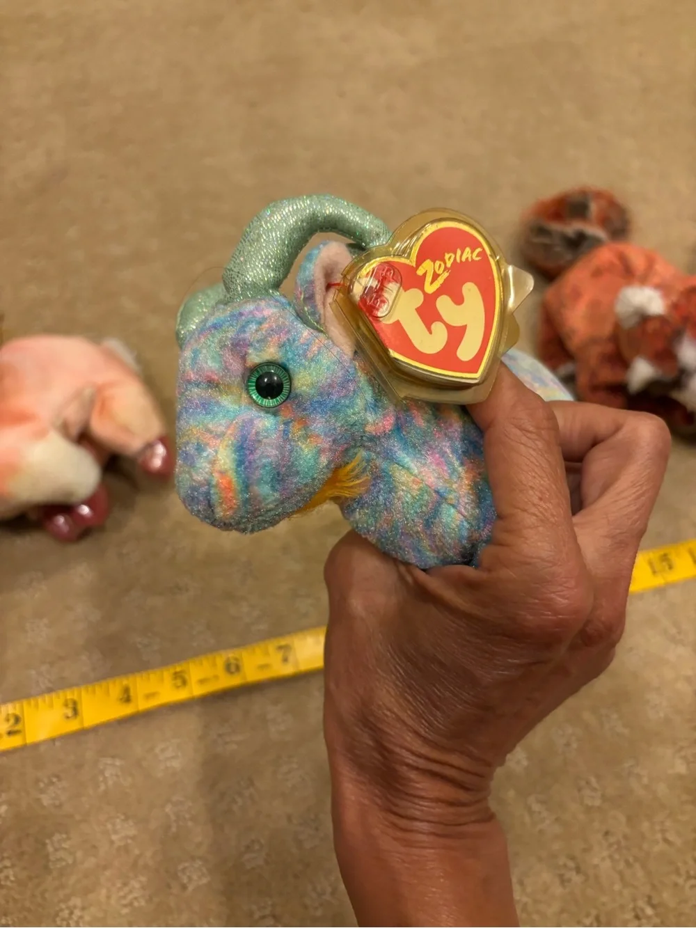 LOT 5 Ty Beanie Babies - Multicolor Plush Animals